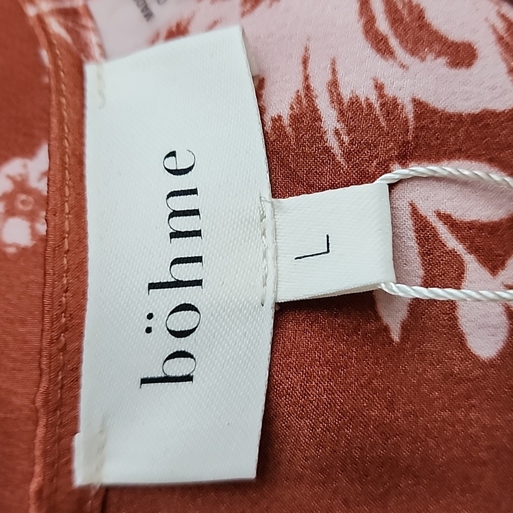 New bohme Rust Floral Maxi Dress, NWT, Size Large - Picture 6 of 11